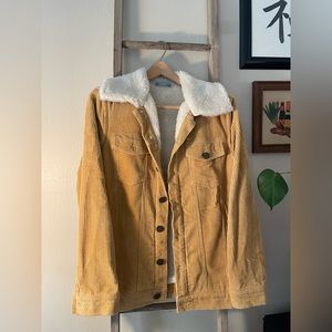 Show me your Mumu corduroy Sherpa lined jacket